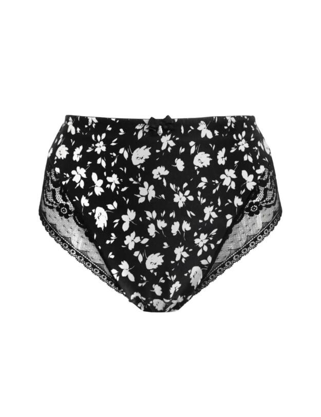 Pour Moi Aura Deep Briefs Black Floral