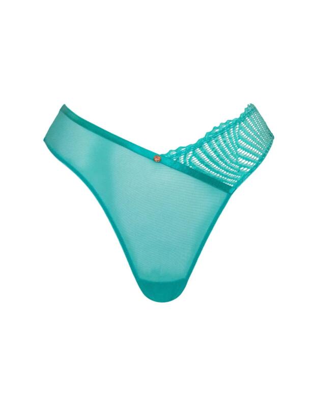 Scantilly by Curvy Kate Authority Thong Blue Lagoon