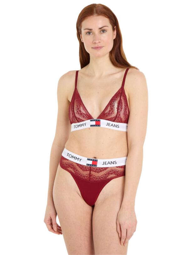 Tommy Hilfiger Heritage Lace Thong Rouge