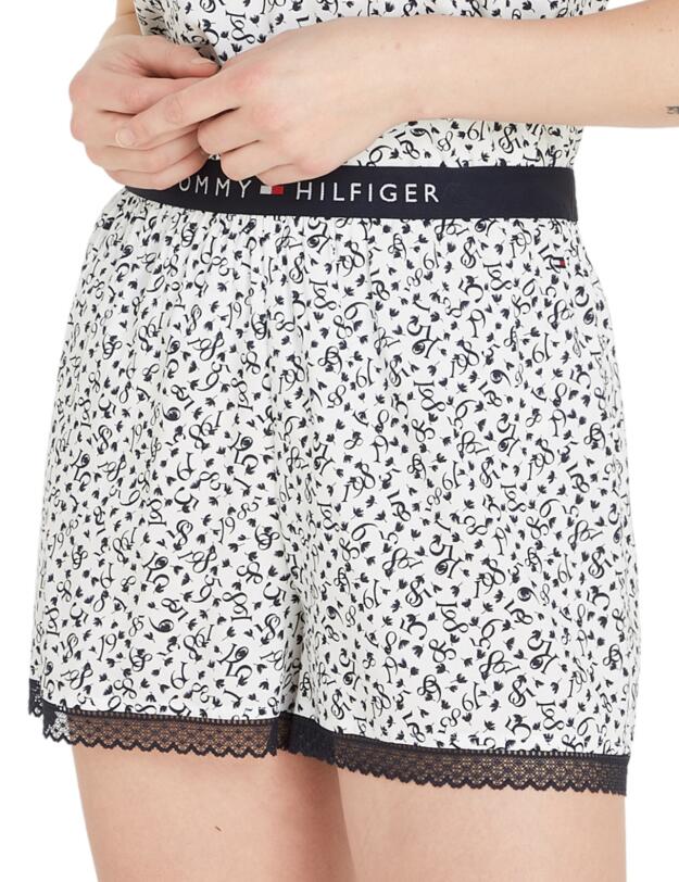 Tommy Hilfiger TH Original Woven Short Print Feather Print Ecru