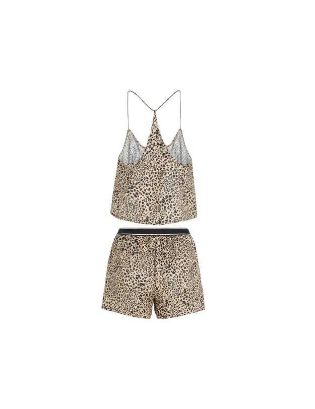 Tommy Hilfiger TJ Essentials Satin Cami And Short Set Tj Leopard Aop 