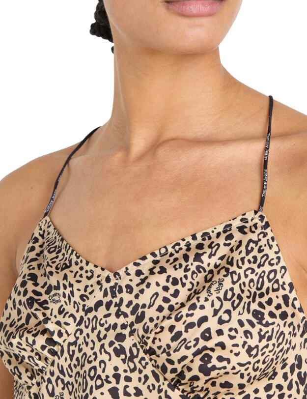 Tommy Hilfiger TJ Essentials Satin Cami And Short Set Tj Leopard Aop 
