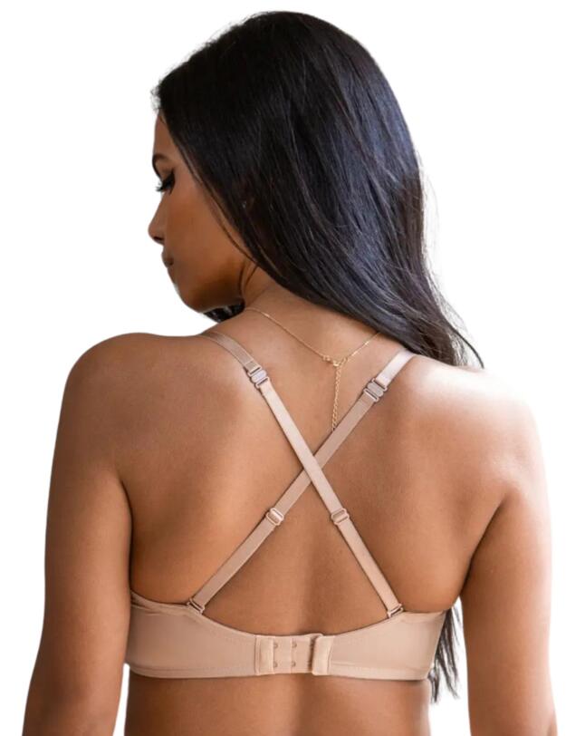  Pour Moi Definitions Plunge Push Up Multi Bra Sand 
