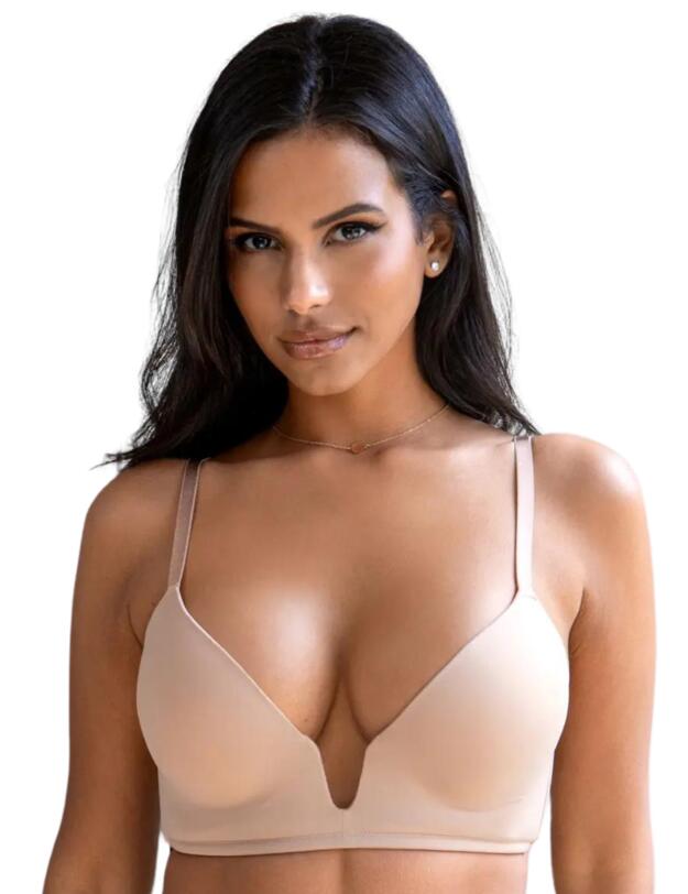  Pour Moi Definitions Plunge Push Up Multi Bra Sand 
