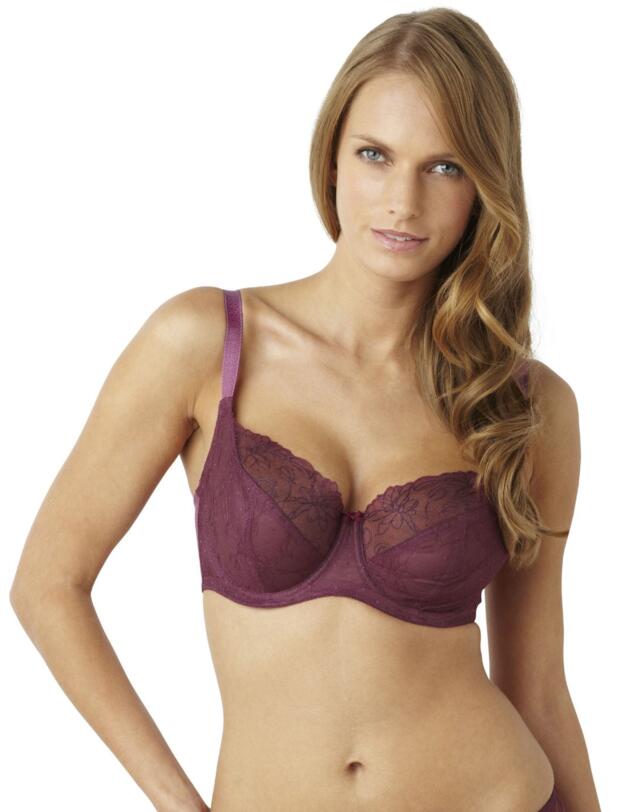 7381 Panache Colette Balcony Bra  - 7381 Claret Red 