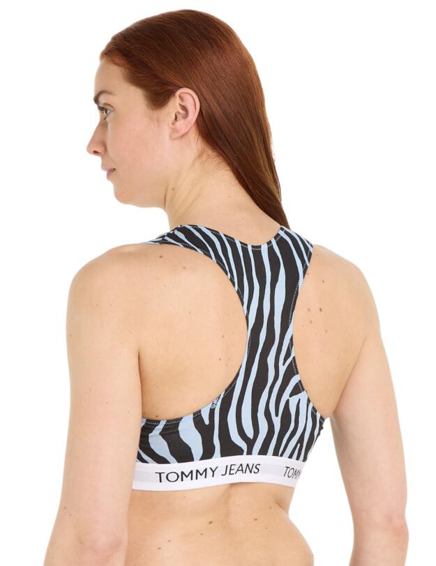 Tommy Hilfiger Heritage Print Unlined Bralette Tj Zebra AOP