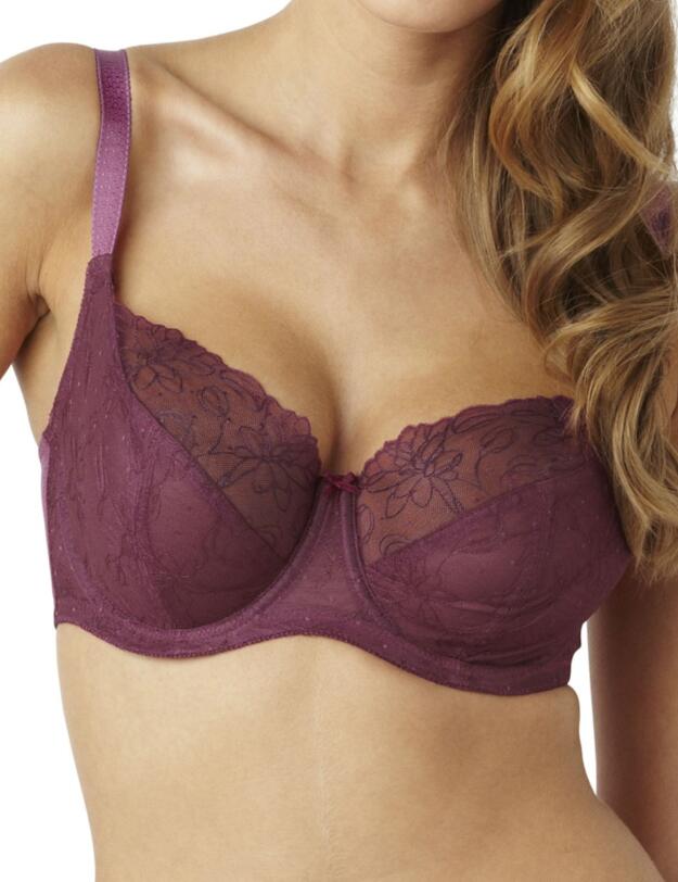 7381 Panache Colette Balcony Bra  - 7381 Claret Red 