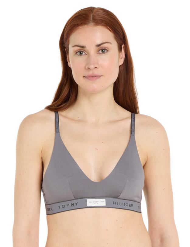 Tommy Hilfiger TH Established Triangle Bra Fossil Grey 