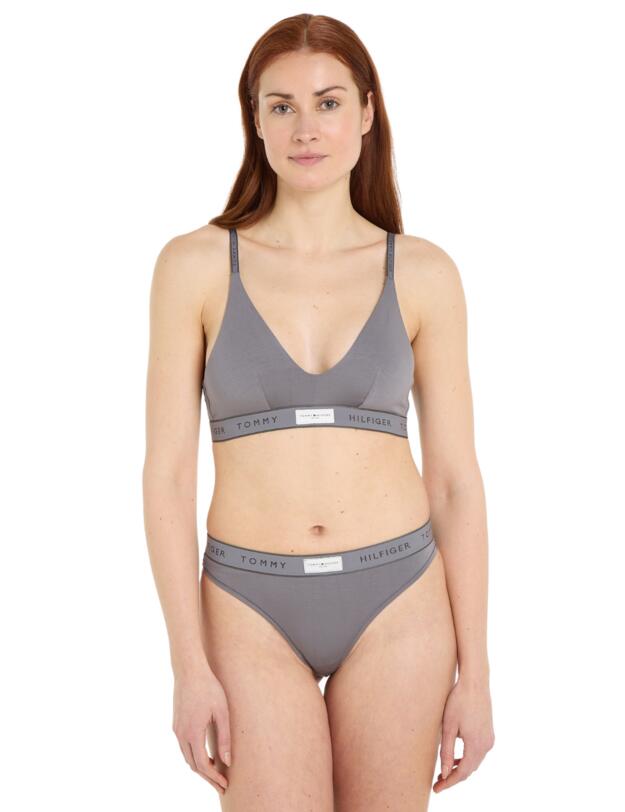 Tommy Hilfiger TH Established Triangle Bra Fossil Grey 