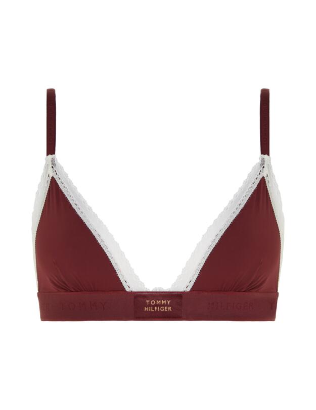 Tommy Hilfiger TH Established Triangle Bra Deep Rouge