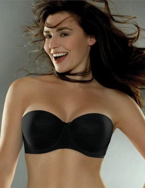 9150 Wonderbra D-G Strapless Bra Black  - Moulded strapless bra