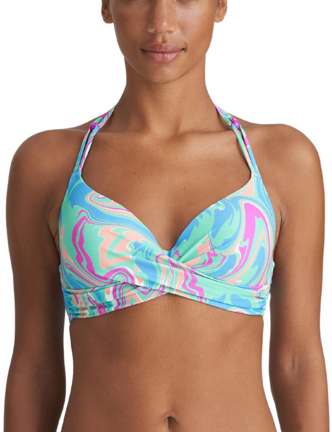 1007316 Marie Jo Arubani Padded Plunge Bikini Top 1007316 Ocean Swirl