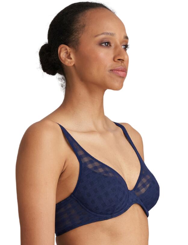 Marie Jo Jereme Half Padded Plunge Bra Sapphire Blue