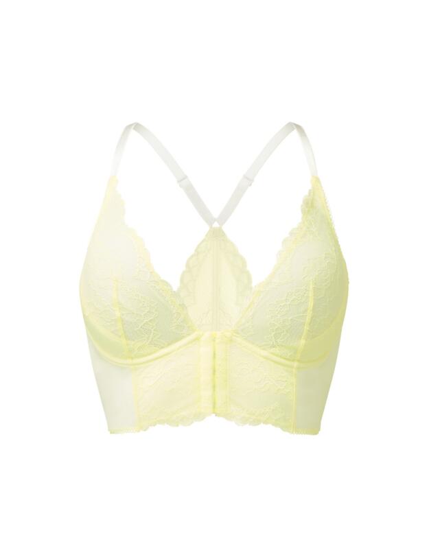 Gossard Superboost Lace Deep V Bralette Lemon