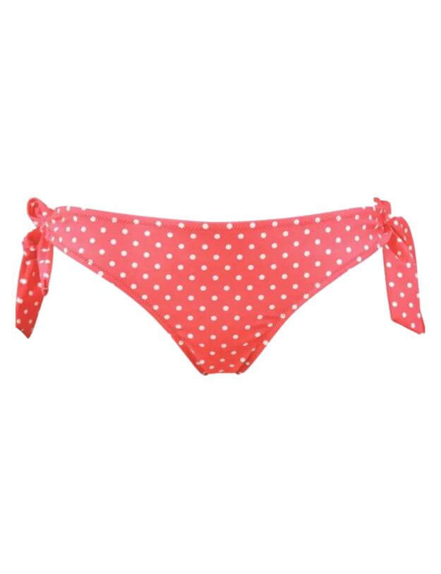 Pour Moi Hot Spots Tie Side Bikini Brief in Coral