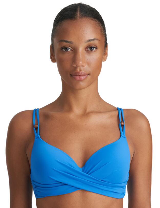 Marie Jo Flidais Padded Plunge Bikini Top Blue Mistral 