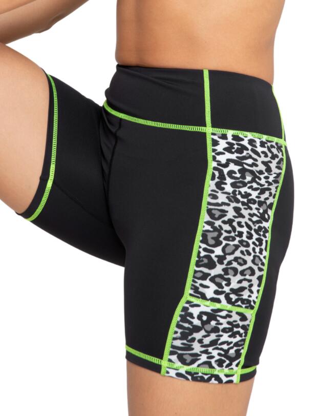 Pour Moi Energy Side Pocket Cycling Short Leopard/Lime