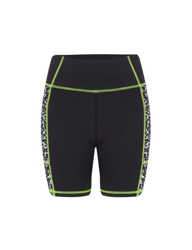 Pour Moi Energy Side Pocket Cycling Short Leopard/Lime