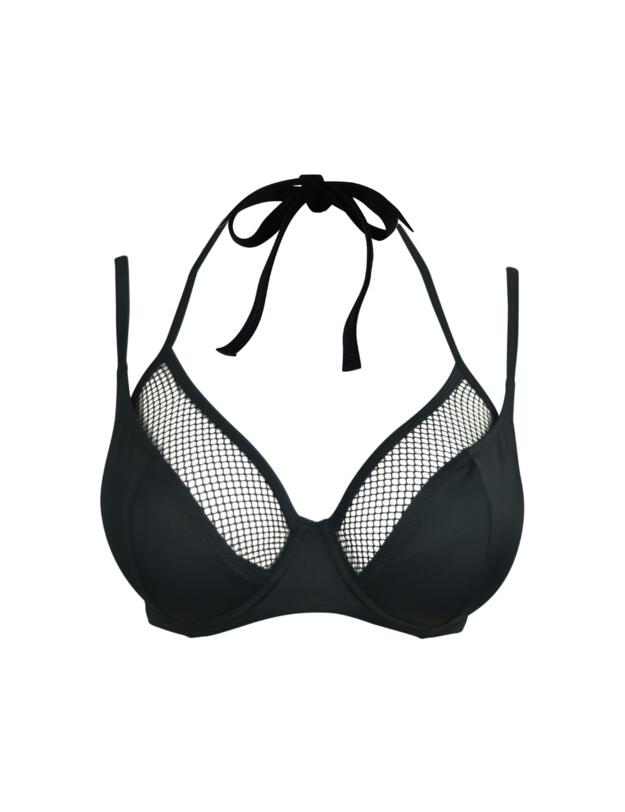 Pour Moi Glamazon Underwired Double Strap Top Black 
