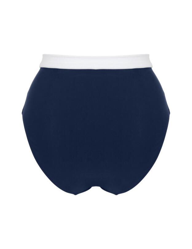 Pour Moi Palm Springs High Leg Tummy Control Brief Yellow/Navy/White