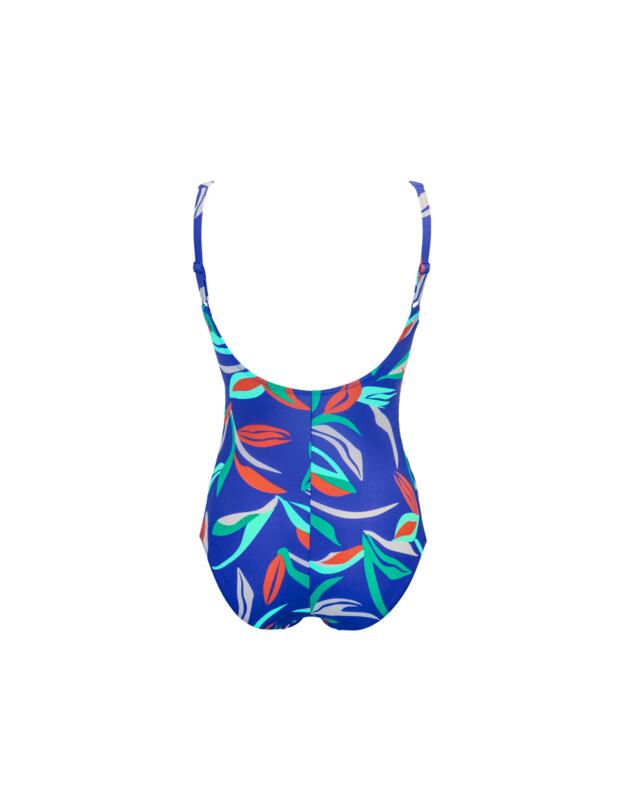 Pour Moi Freedom Scoop Neck Tummy Control Swimsuit Blue/Aqua