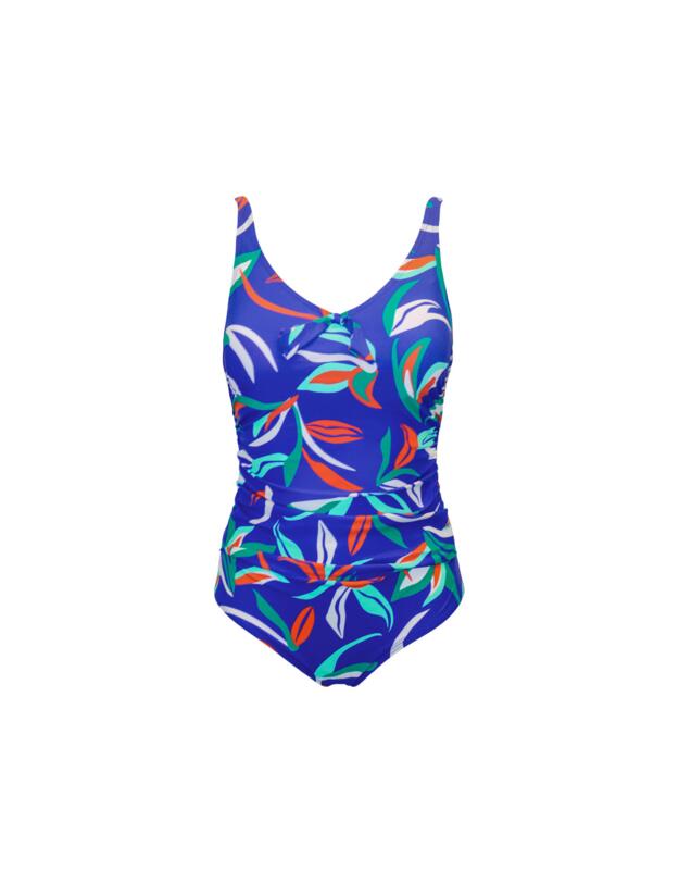 Pour Moi Freedom Scoop Neck Tummy Control Swimsuit Blue/Aqua