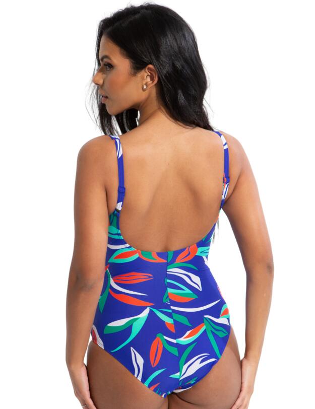 Pour Moi Freedom Scoop Neck Tummy Control Swimsuit Blue/Aqua