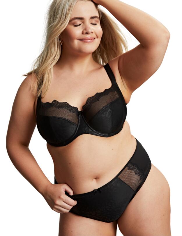 Sculptresse by Panache Esme Deep Brief Black Animal
