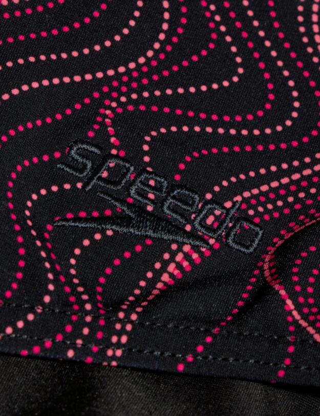 Speedo Calypso Printed Swimsuit Black/Pink