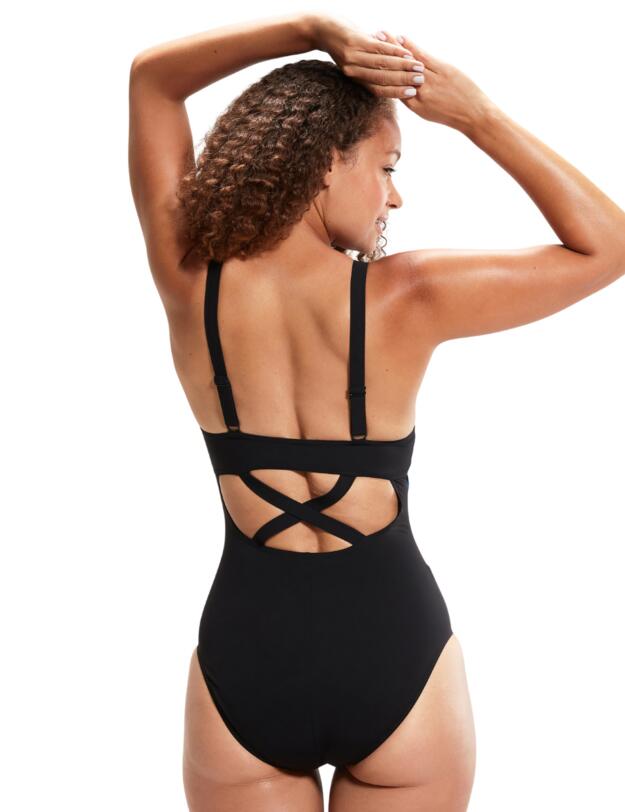 Speedo Enlance Swimsuit Black/Blue