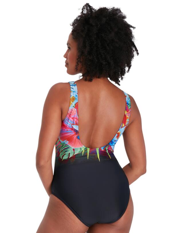 Speedo Scoop Back Swimsuit Black/Blue