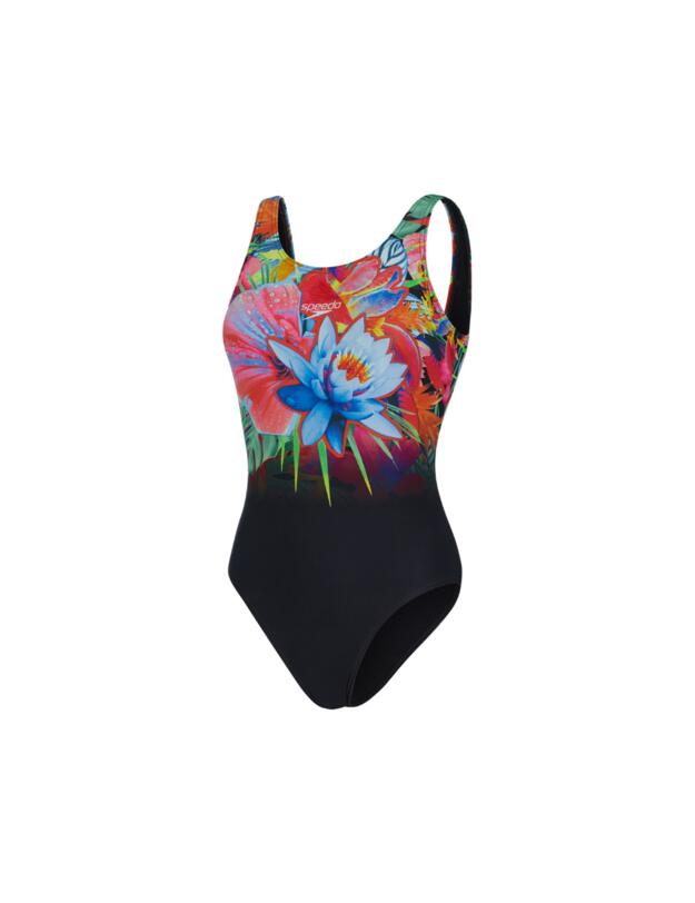 Speedo Scoop Back Swimsuit Black/Blue