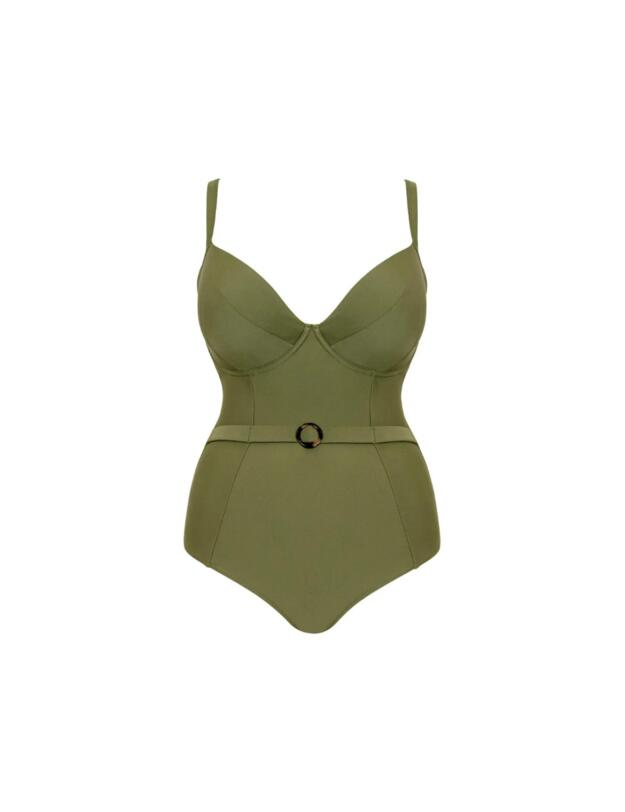 Curvy Kate Retro Sun Halterneck Swimsuit Olive