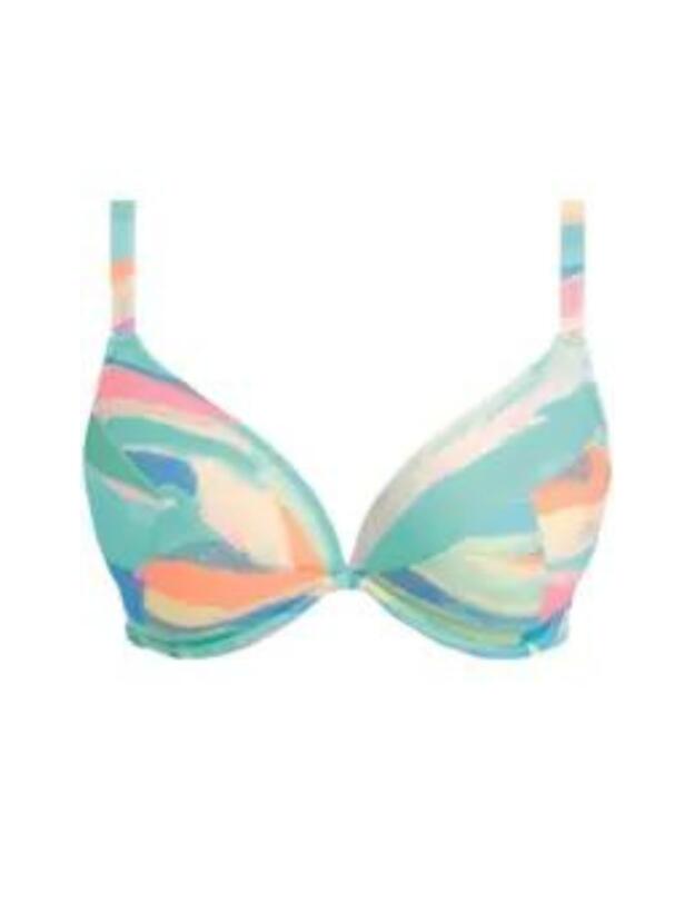 Freya Summer Reef Plunge Bikini Top Aqua