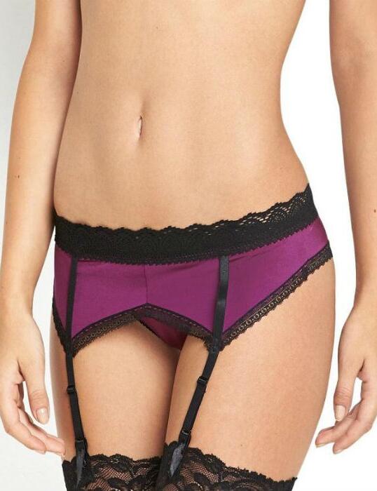 W01OV Wonderbra Glamour Line Suspender Belt Magenta  - W010V Suspender Belt