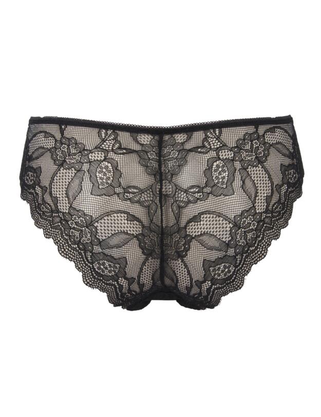 Pretty Polly Lola Brazilian Brief Black/Fawn 