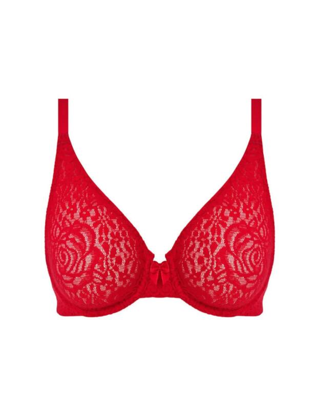 Wacoal Halo Lace Moulded Underwire Bra Barbados Cherry