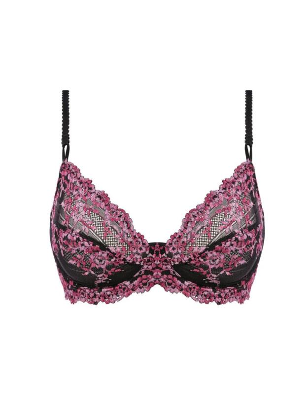 Wacoal Embrace Lace Underwire Bra Black/Berry Multi 
