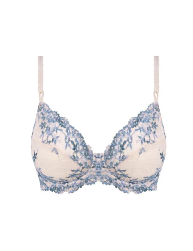 Wacoal Embrace Lace Underwire Bra Pastel Parchment/Blue Multi