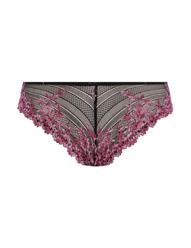 Wacoal Embrace Lace Tanga Black/Berry Multi