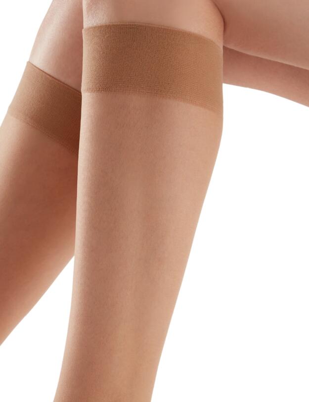Pretty Polly Legworks 15D Comfort Top Knee Highs 3PP Nude