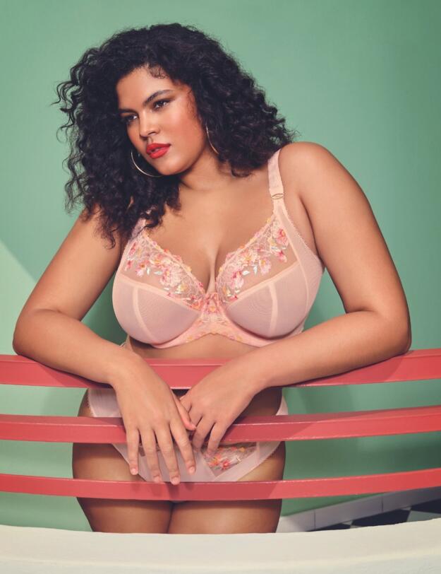 Elomi Himari High Leg Brief Peach Whisper