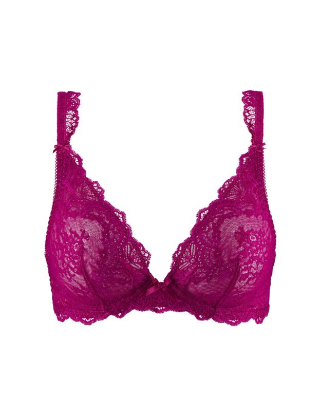 Aubade Danse Des Sens Plunging Triangle Bra Pink Pulsion 