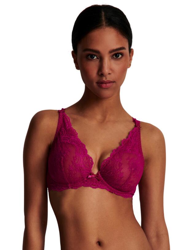 Aubade Danse Des Sens Plunging Triangle Bra Pink Pulsion 