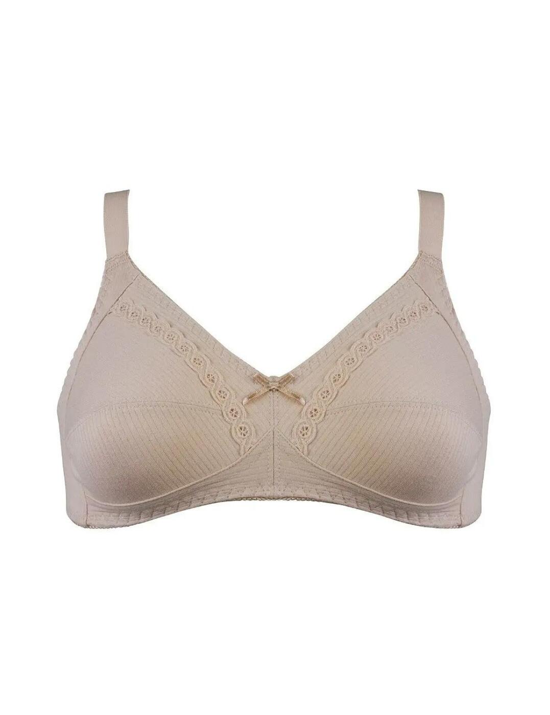 Naturana 100% Cotton Bra Soft Cup Wireless Non Padded Everyday
