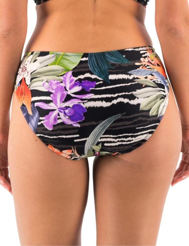 Fantasie Maldives Mid Rise Bikini Brief Black Tropical