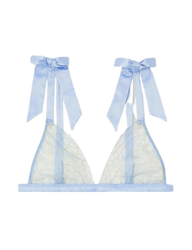 Muse by Coco De Mer Ella Triangle Bra Sky Blue