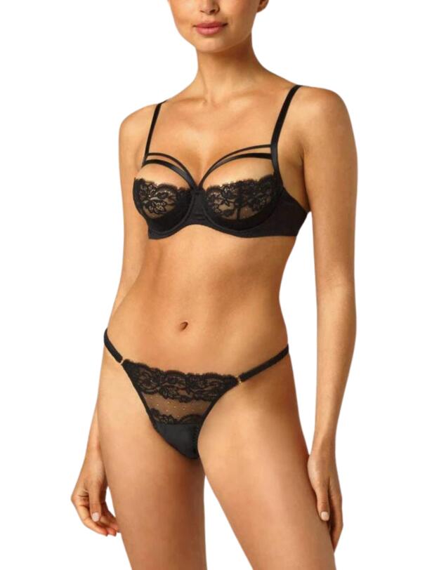 Coco De Mer Seraphine Half Cup Bra Black