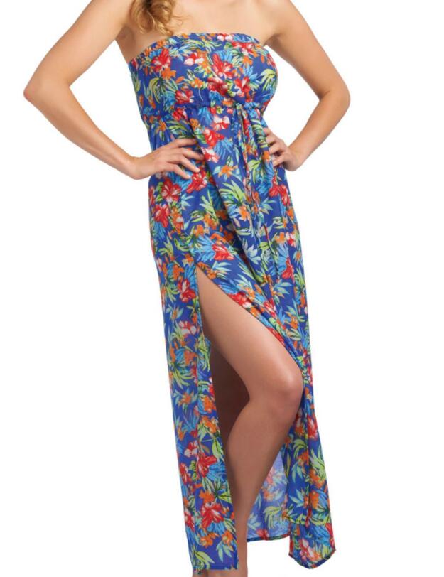 3346 Freya Acapulco Bandeau Maxi Dress - 3346 Cobalt