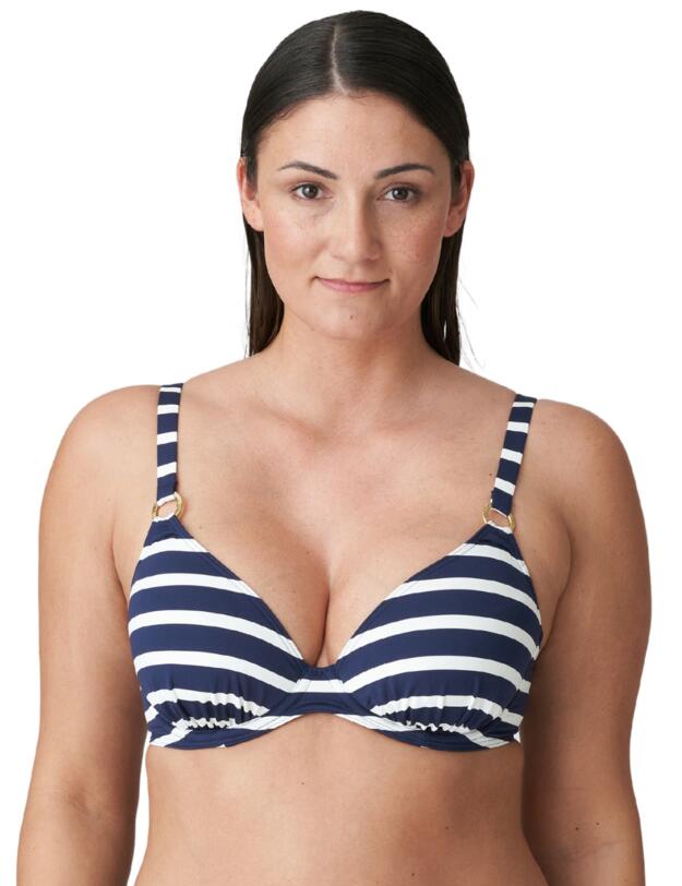 Prima Donna Swim Nayarit Half Padded Plunge Bikini Top Water Blue